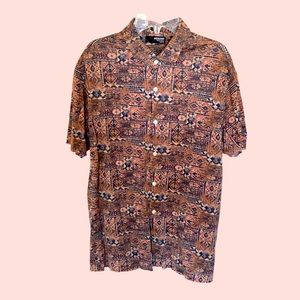 Retro Short-Sleeve Woven Shirt